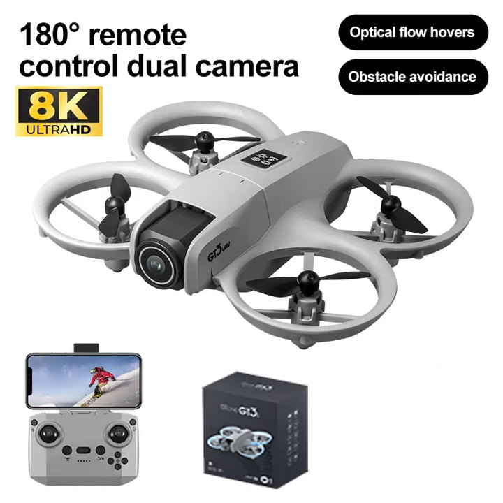 GT3 8K Camera Drone: Easy to Fly with GPS, Obstacle Avoidance & Auto Return