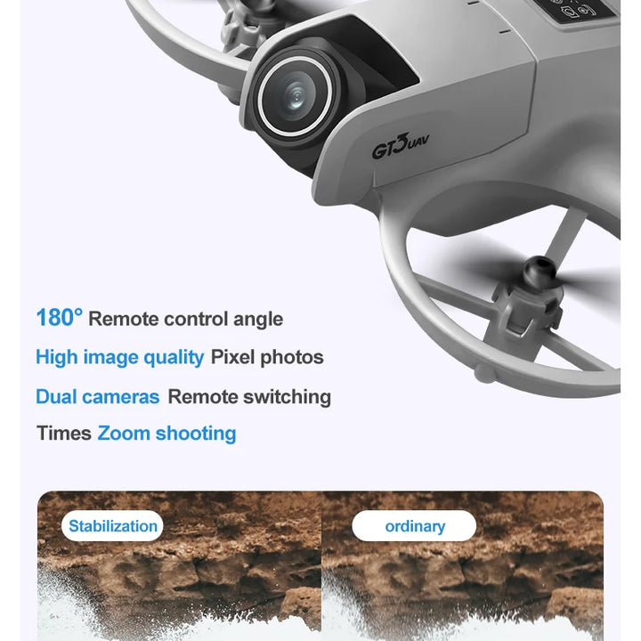 GT3 8K Camera Drone: Easy to Fly with GPS, Obstacle Avoidance & Auto Return