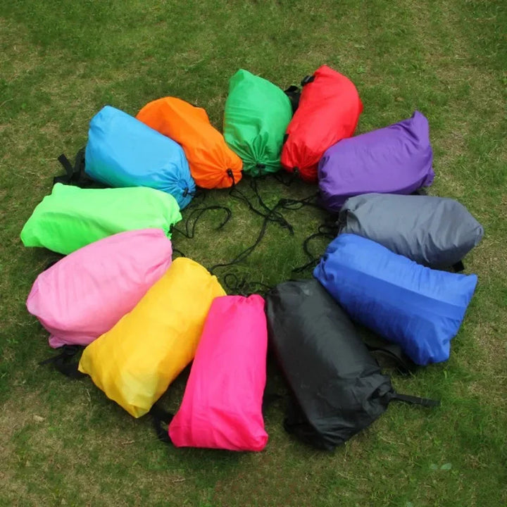 Portable Inflatable Air Lounger (Lazy Bag) for Camping, Beach & Outdoor Parties