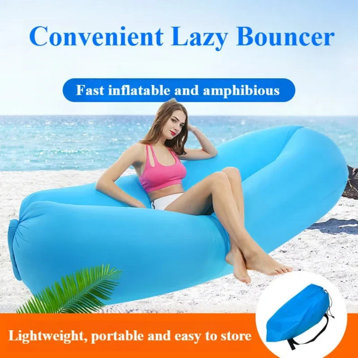 Portable Inflatable Air Lounger (Lazy Bag) for Camping, Beach & Outdoor Parties