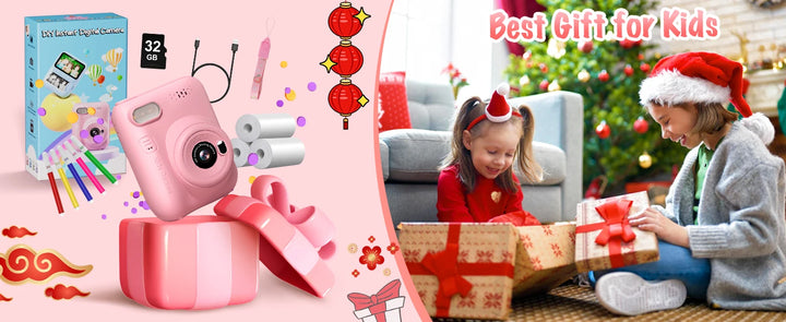 Kids Instant Print Camera H2 - Includes 3 Paper Rolls & 32MP Lens
