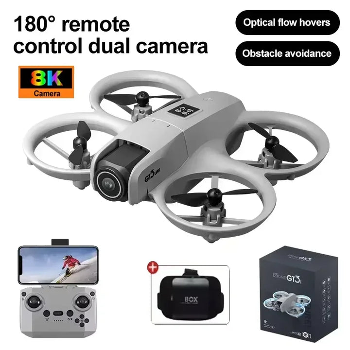 GT3 8K Camera Drone: Easy to Fly with GPS, Obstacle Avoidance & Auto Return