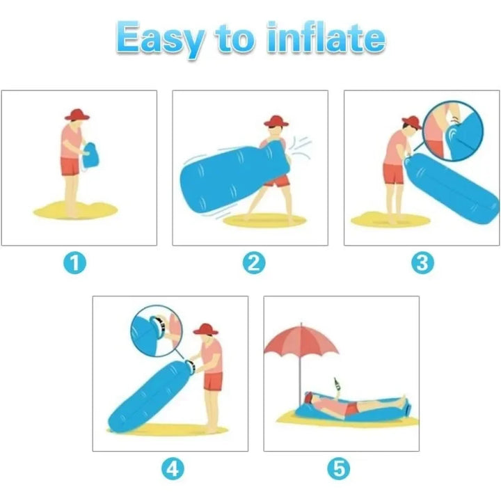 Portable Inflatable Air Lounger (Lazy Bag) for Camping, Beach & Outdoor Parties