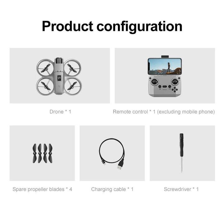 GT3 8K Camera Drone: Easy to Fly with GPS, Obstacle Avoidance & Auto Return