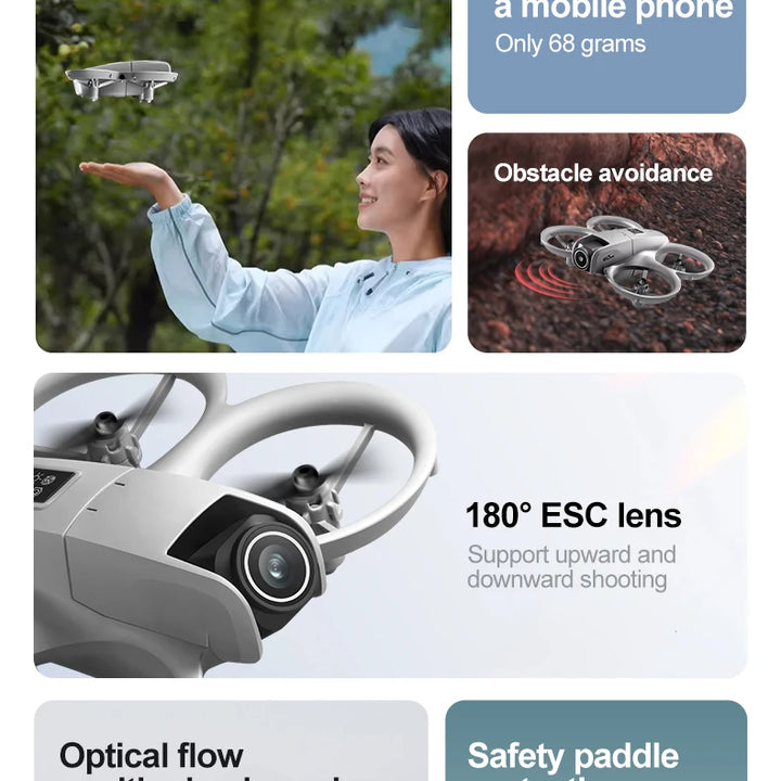 GT3 8K Camera Drone: Easy to Fly with GPS, Obstacle Avoidance & Auto Return
