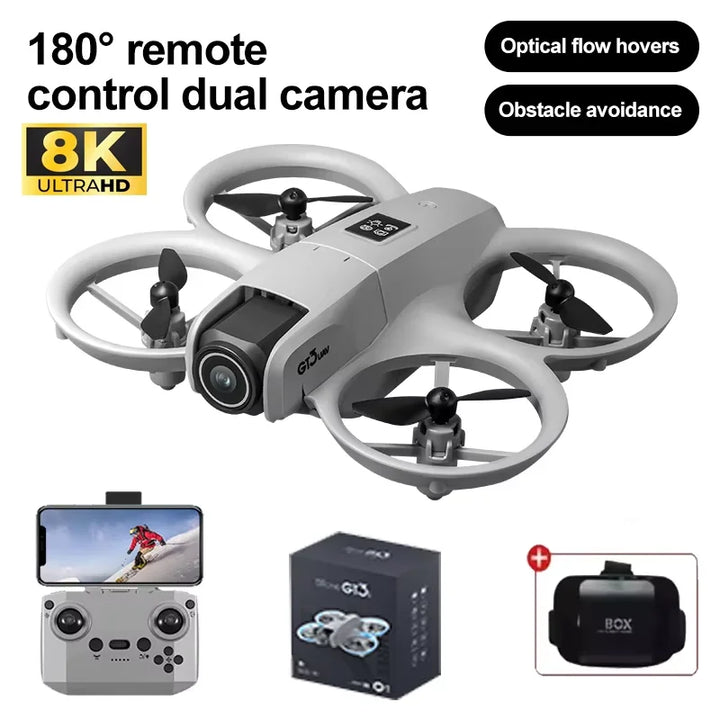 GT3 8K Camera Drone: Easy to Fly with GPS, Obstacle Avoidance & Auto Return